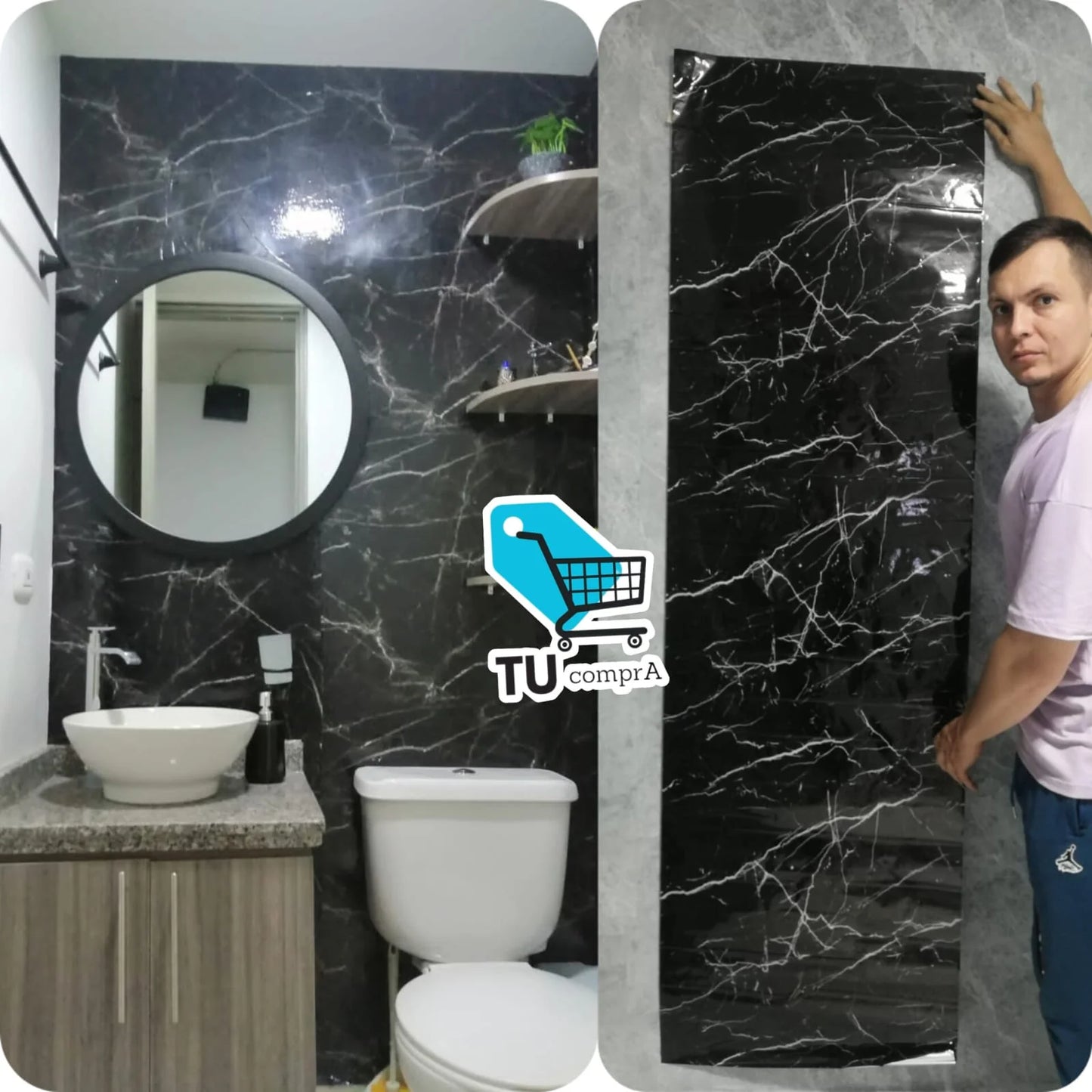 Papel Mármol Adhesivo