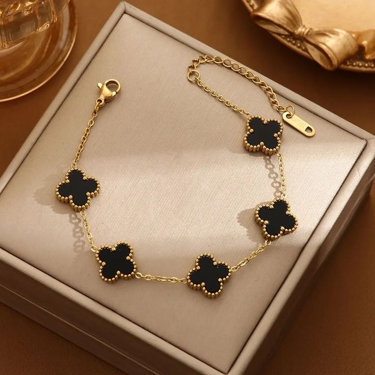 Set Pulsera Trebol Van Cleef + CAJA REGALO SP (PAREJA)