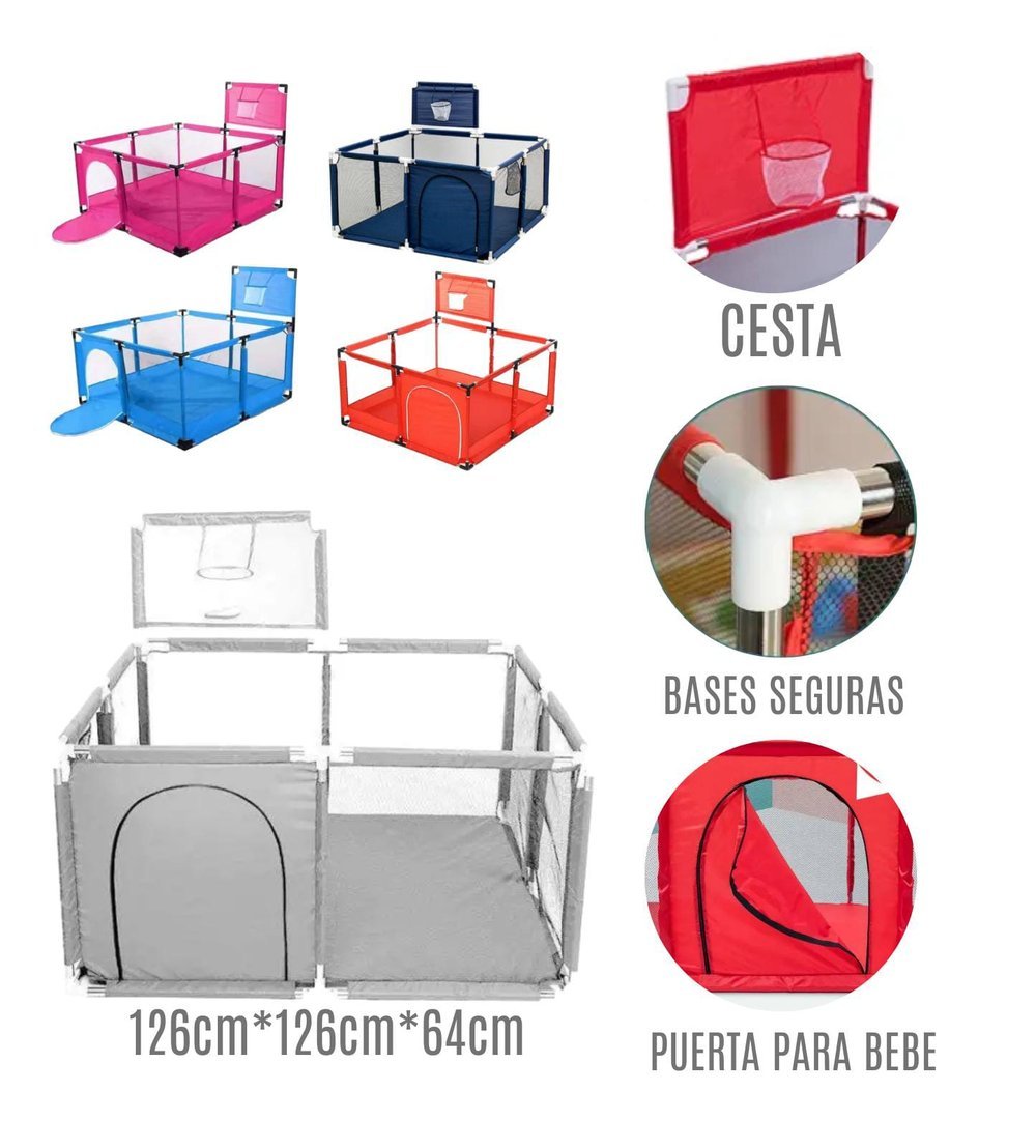 Corral de juegos para bebés + 30 pelotas - ALaVueltaShop