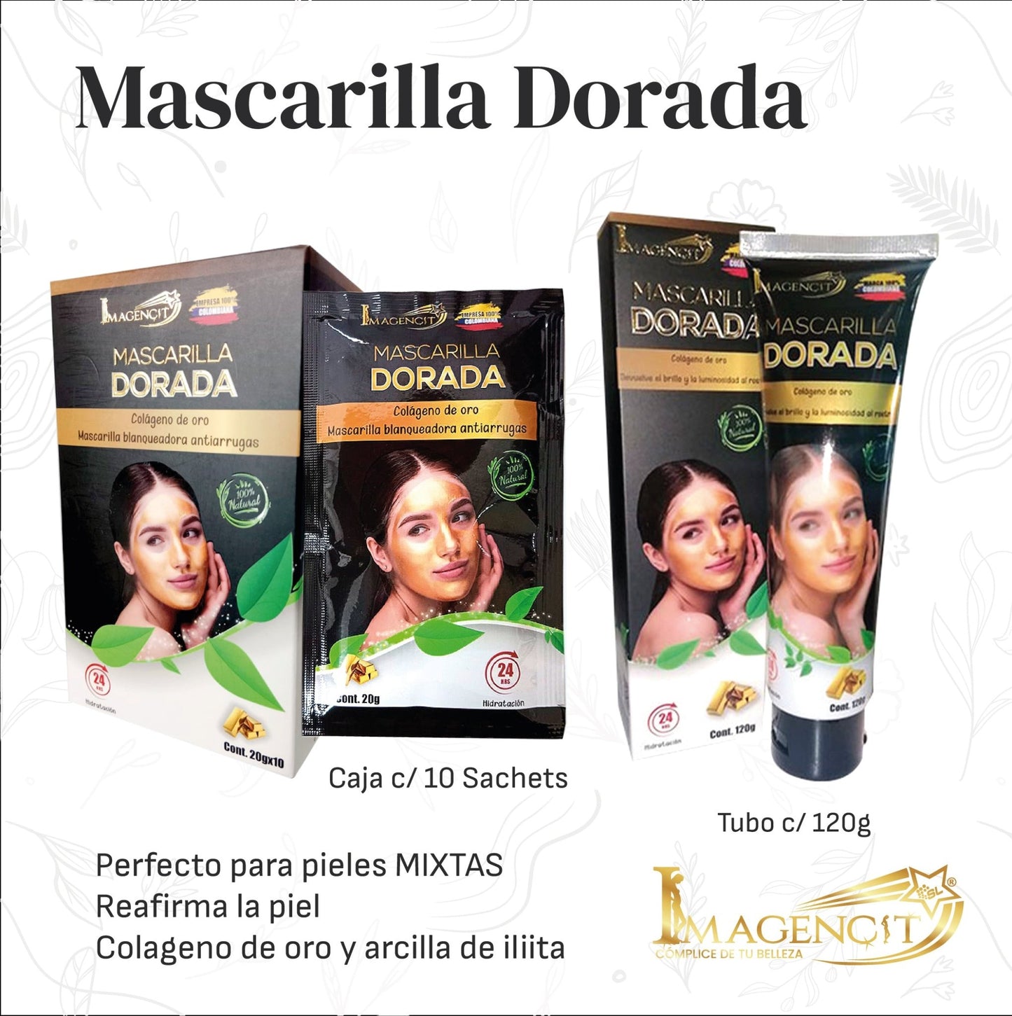 Mascarilla de Colágeno Dorada - ALaVueltaShop