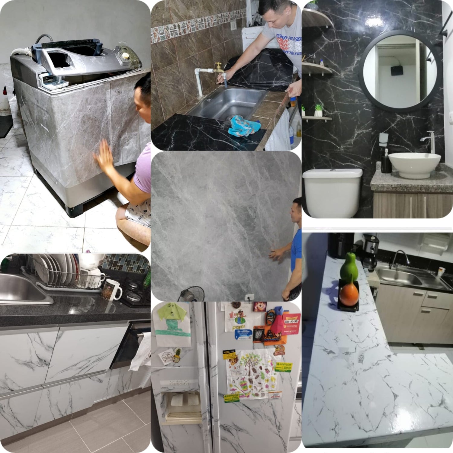Papel Mármol Adhesivo