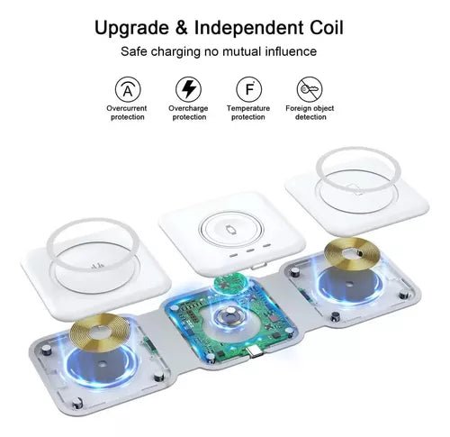 Cargador Inalámbrico Plegable 3 en 1 - ALaVueltaShop